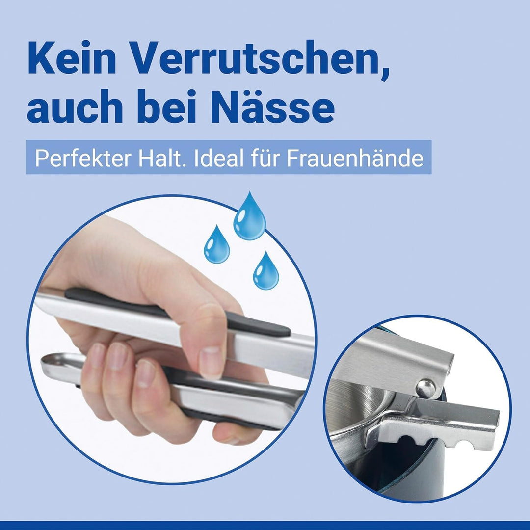 Multi-Presse XL aus Edelstahl, grosse Kartoffelpresse und Küchenpresse mit 4 Einsätzen, 330 ml Volum