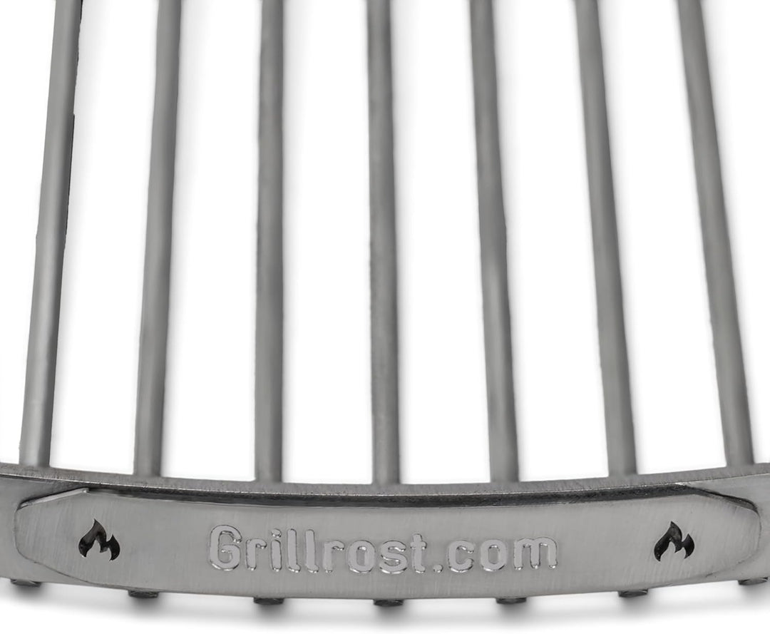 Grillrost RUND - 100cm aus Edelstahl - Handwerksprodukt - Made in Germany mit 3 Aufhängeösen Ø 100 c