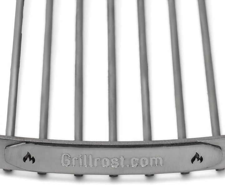 Grillrost RUND - 100cm aus Edelstahl - Handwerksprodukt - Made in Germany mit 3 Aufhängeösen Ø 100 c