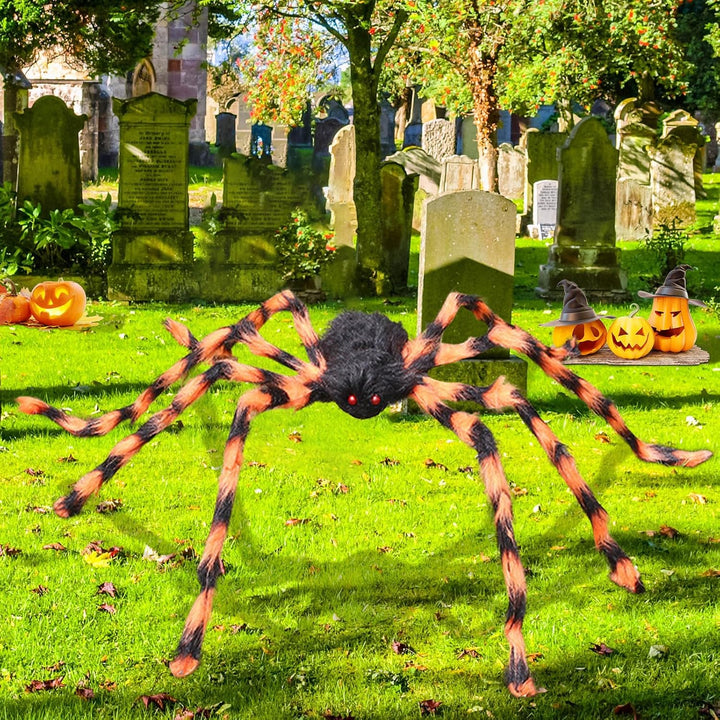 Halloween Spinne Deko Garten Gruselig, Dekoration Aussen Spinnen, Spinne Halloween Gross 120cm, Part
