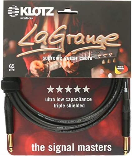 KLOTZ LaGrange - supreme gitarren kabel, mit sehr geringer Kapazität, dreifach geschirmt (1,5, gerad