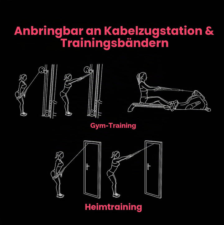 LARA STAR Verstellbare, robuste Trizepsseil-Kabelbefestigung für Fitnessstudio, 45–79cm, extra Lange