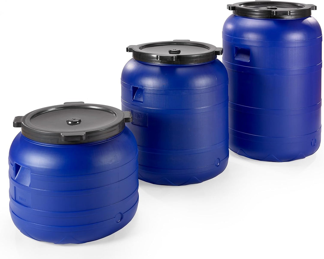 Sterk Plast B200F Fass Durchmesser 55 cm, Fassungsvermögen 200 Liter, Blau