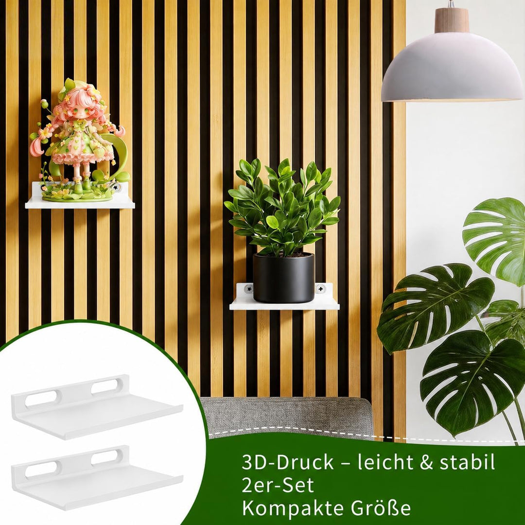 Regal für Akustikpaneele - 2er Set Zubehör Akustikpaneele Ohne Bohren für Vertikale Horizontale Pane