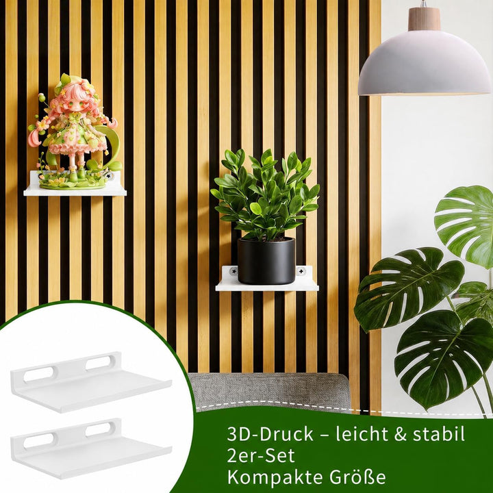 Regal für Akustikpaneele - 2er Set Zubehör Akustikpaneele Ohne Bohren für Vertikale Horizontale Pane