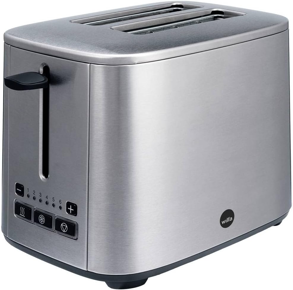 Wilfa CLASSIC Toaster - aus Edelstahl, verstellbare Hitzeeinstellungen mit Auftau-, Wiederaufheiz- u