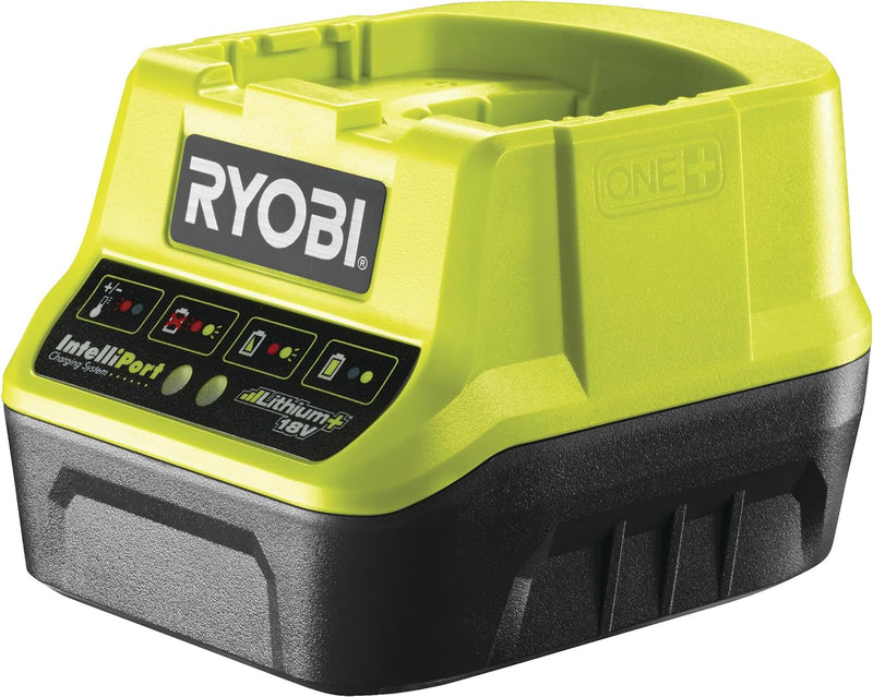 Ryobi Schnellladegerät 18V, Spannungs- und Temperaturüberwachung, mit Schutzelektronik, ohne Akku –