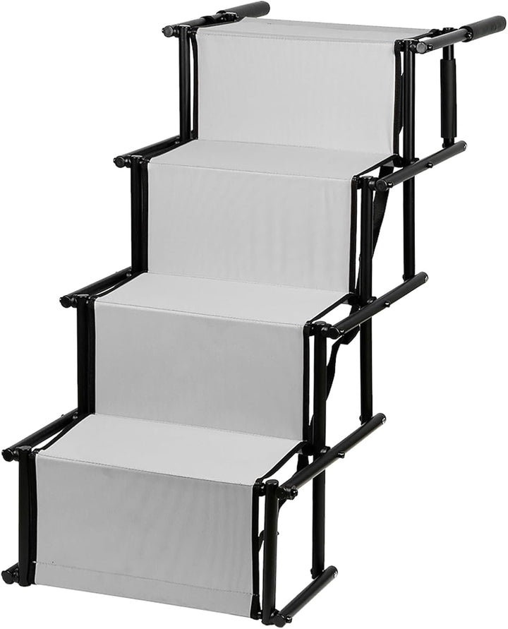 Homewell Hunderampe Auto Klappbar - Bis 70 kg Belastbar - Leicht zu Lagern - Treppe für Hunde mit Ve