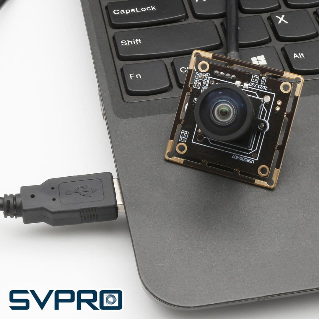 Svpro 5MP 30FPS USB Kameramodul, M12 Fisheye Objektiv, Ultra Weitwinkel 200 Grad Webcam Board IMX335