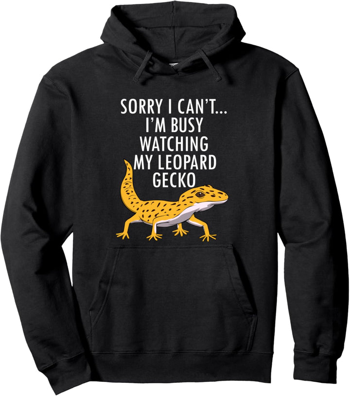 Ironischer Spruch Leopard Gecko Eidechse Reptil Pullover Hoodie