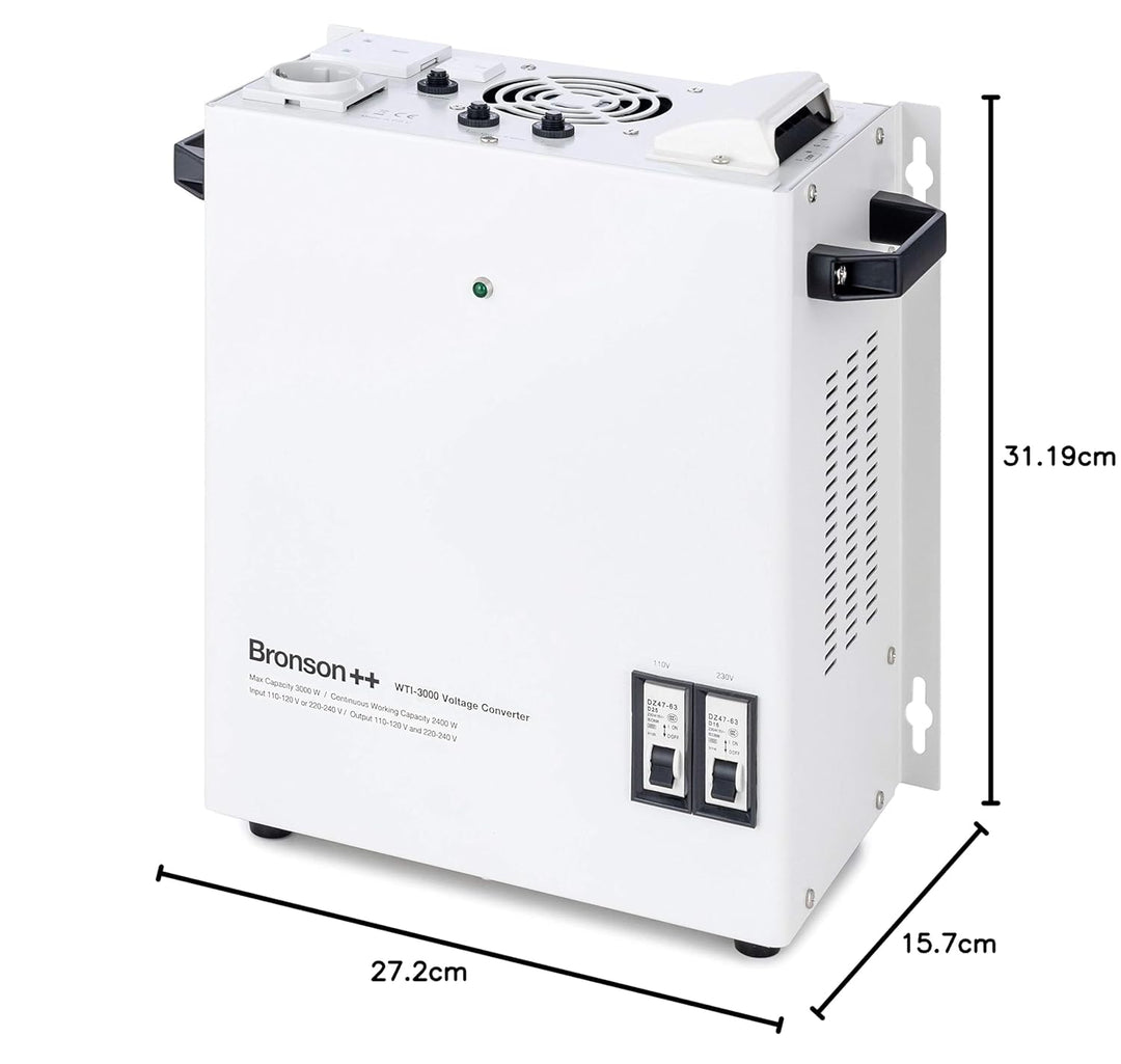 Bronson WTI 3000 110 Volt USA Spannungswandler Transformator zur Wandmontage 3000 Watt - In: 110V od