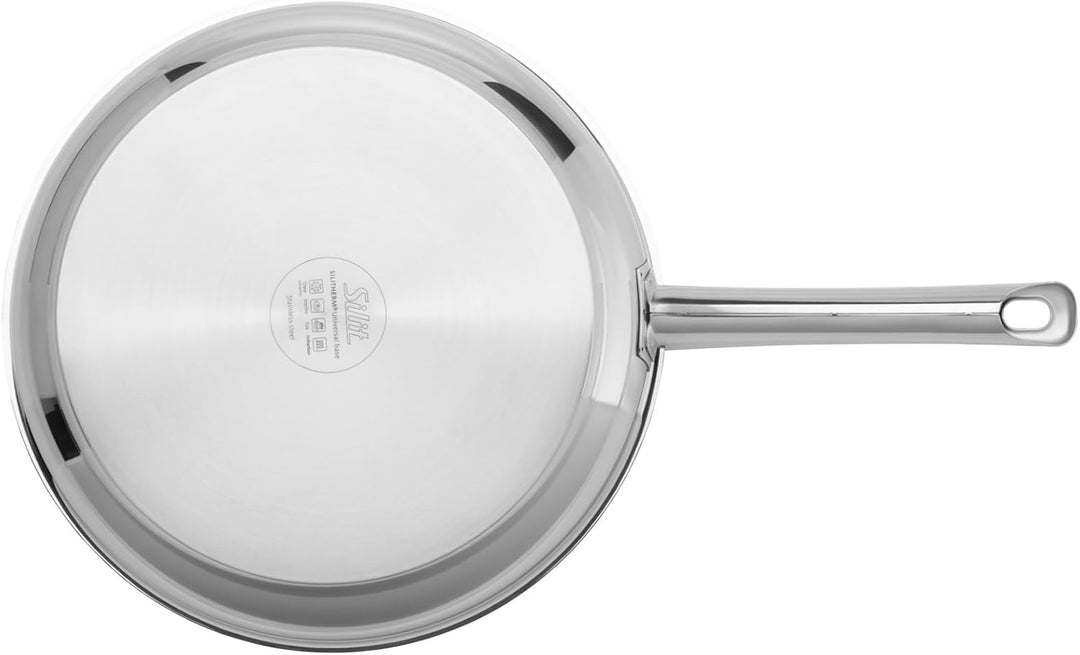 Silit Calabria Bratpfanne Induktion 28 cm, Edelstahl beschichtet, Edelstahlgriff, backofenfest, für