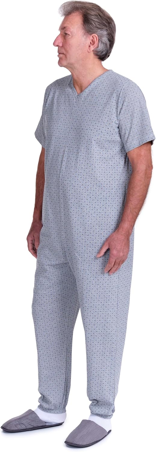 FERRUCCI COMFORT Schlafanzug für Gesundheit, Kurzarm, 1 Reissverschluss, hinten hinten, für den Somm
