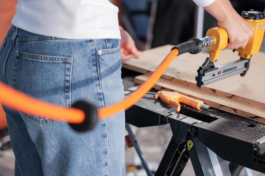 Giraffe Tools Druckluftschlauchtrommel 15M Automatik-Aufroller, 1/4" Anschluss, 3/8" Schlauch (Ø 9,5