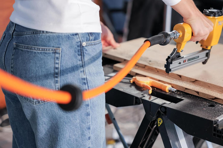 Giraffe Tools Druckluftschlauchtrommel 15M Automatik-Aufroller, 1/4" Anschluss, 3/8" Schlauch (Ø 9,5