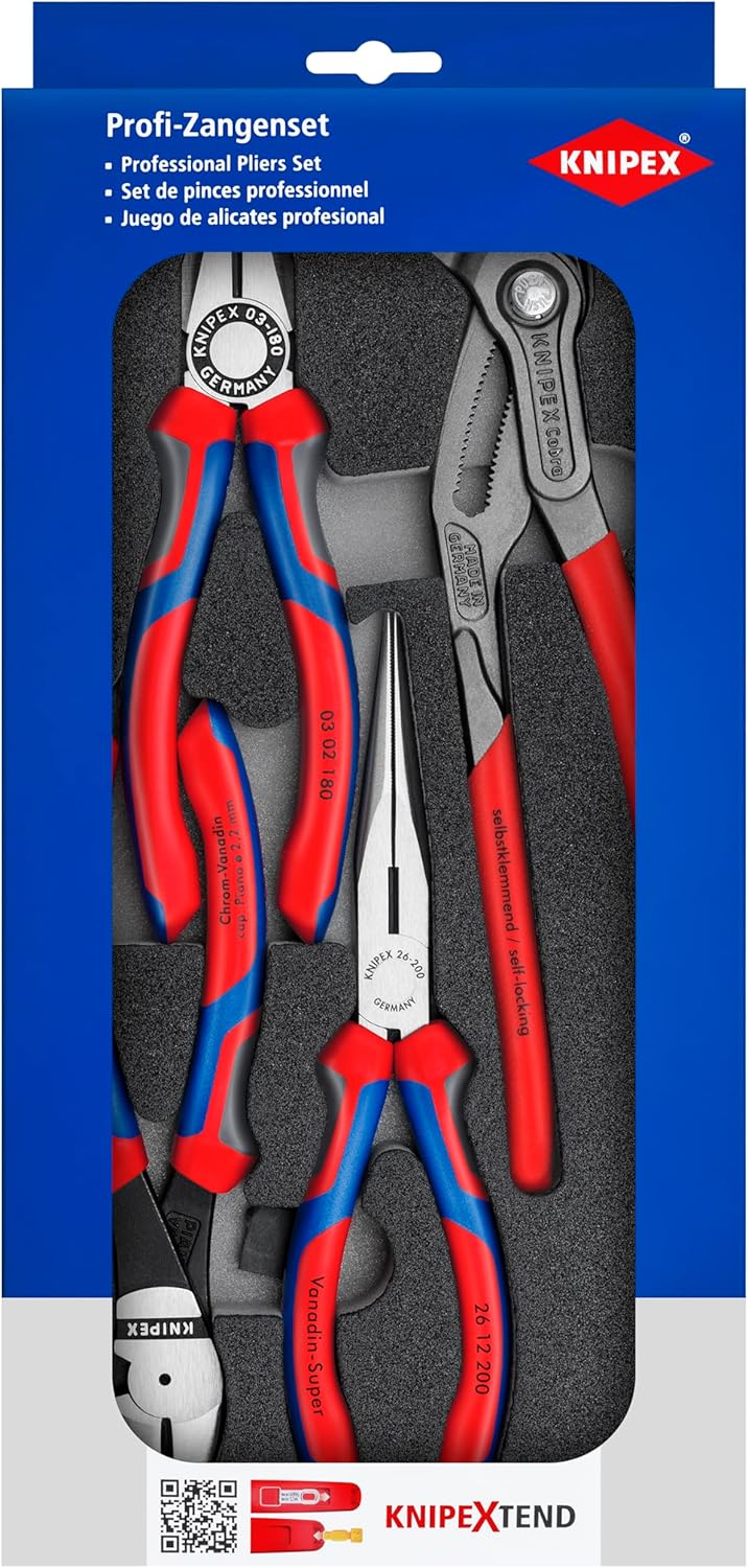 Knipex Zangen-Set in Schaumstoffeinlage 00 20 01 V15 Single, Single