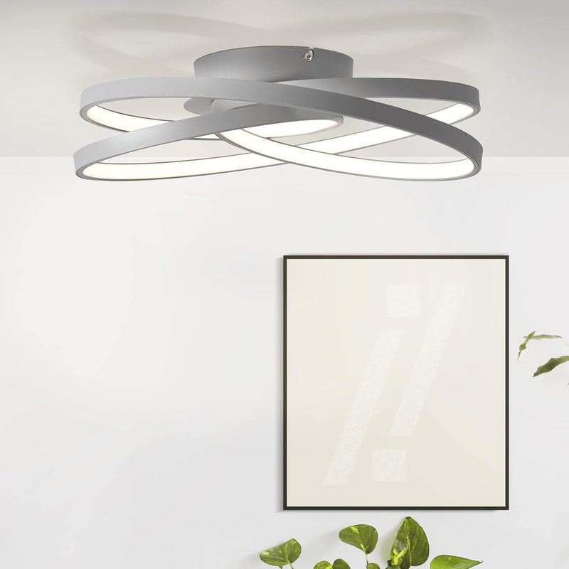 Lightbox LED Deckenleuchte - Moderne Design Deckenlampe, warmweisses Licht, Ø 40cm, 42 Watt, 3000 Ke