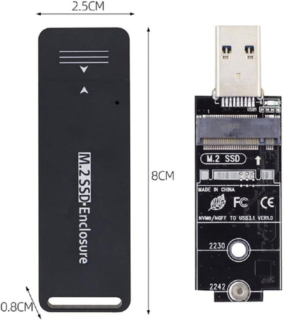 xiwai RTL9210B Chipsatz SATA SSD Externer PCBA Gehäuseadapter USB 3.0 auf 2230 2242 NVME M-Key M.2 N