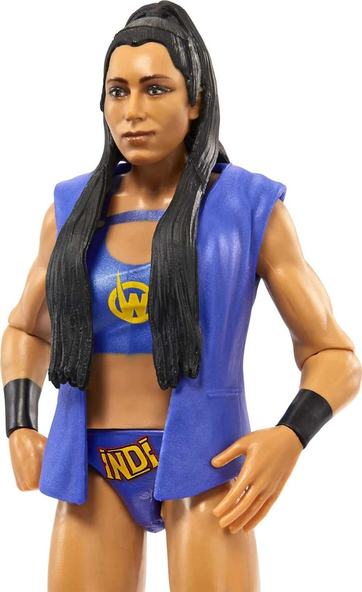 Mattel WWE Basic Actionfigur, Indi Hartwell, beweglich, 15,2 cm, Sammlerstück für Kinder ab 6 Jahren