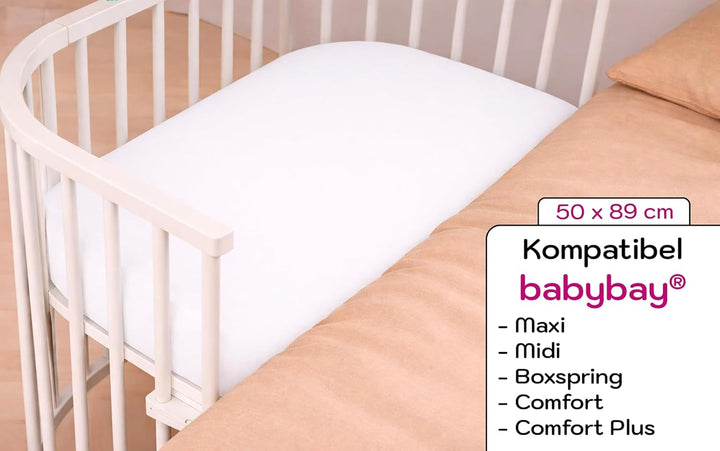 Matratzenschoner 50x89-100% Wasserdicht – kompatibel mit Babybay Maxi, Boxspring, Comfort und Comfor