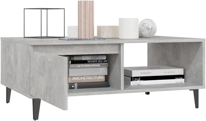 FIRBNUS Couchtische mit Offenes Fach Side Table Beistelltisch Holz Wohnzimmertisch Modern Design Tis