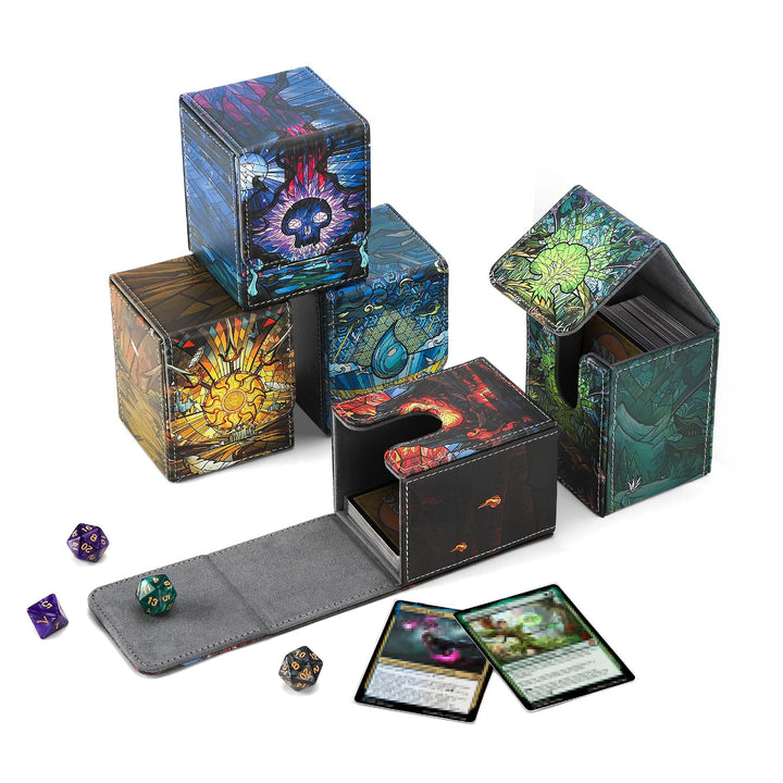 Deck Box für MTG Karten, TCG Aufbewahrungsbox für Magic The Gathering Karten für über 100 einzeln ge
