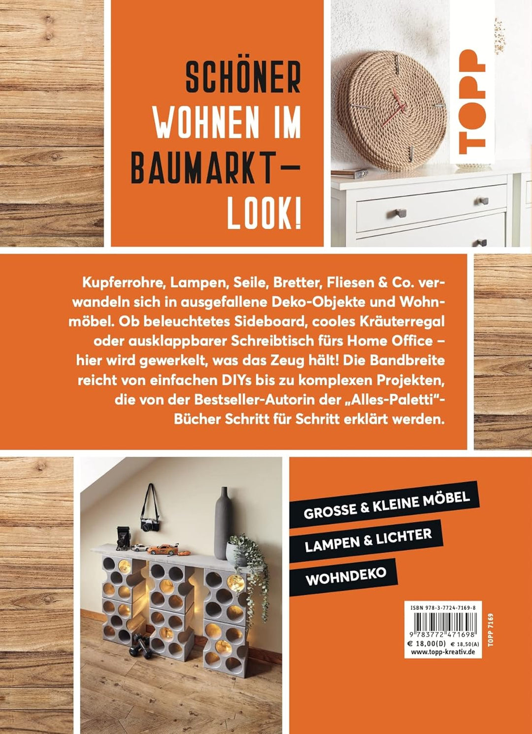 Indoor DIY-Projekte aus Baumarkt-Material: Wohndeko und Möbel aus Holz, Seil, Kupferrohr & Co., Gebu