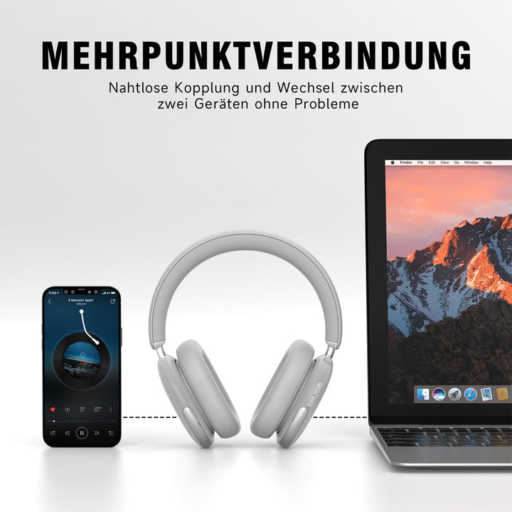 Freepods 120H Spielzeit Bluetooth ANC/ENC Over-Ear-Kopfhörer Aktive Geräuschunterdrückung drahtlos,