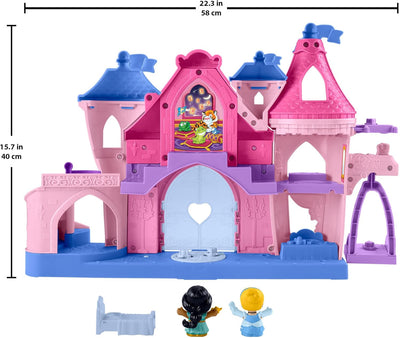 FISHER-PRICE Disney-Prinzessin Magische Lichter und Tanz-Schloss von Little People - Spielset mit Li