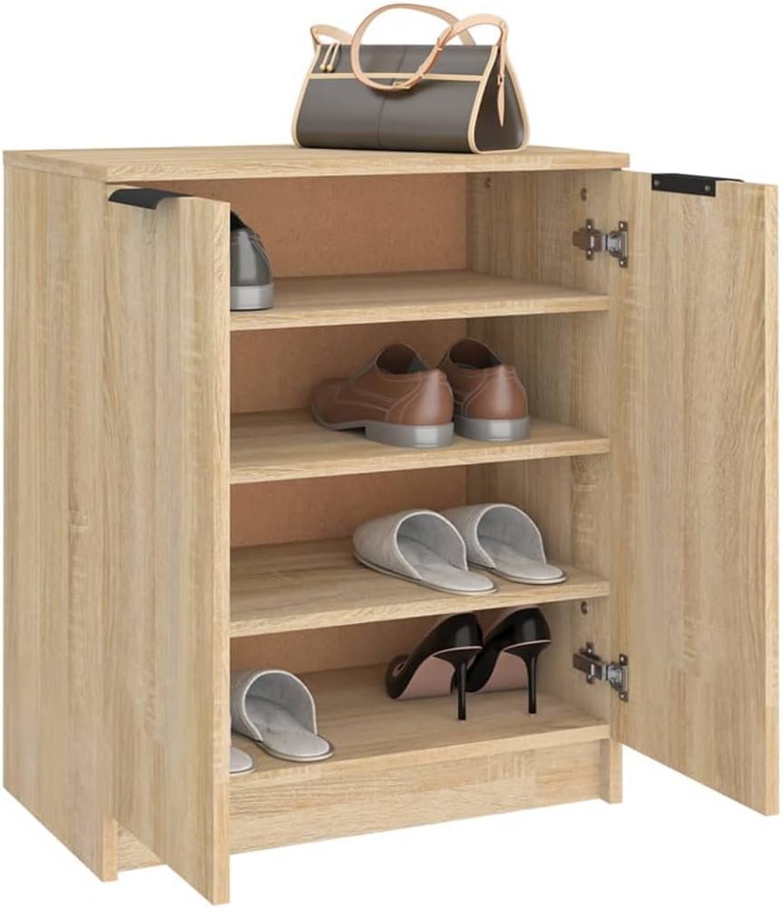 INLIFE Schuhschrank Sonoma-Eiche 59x35x70 cm Holzwerkstoff,21.8kg,811424