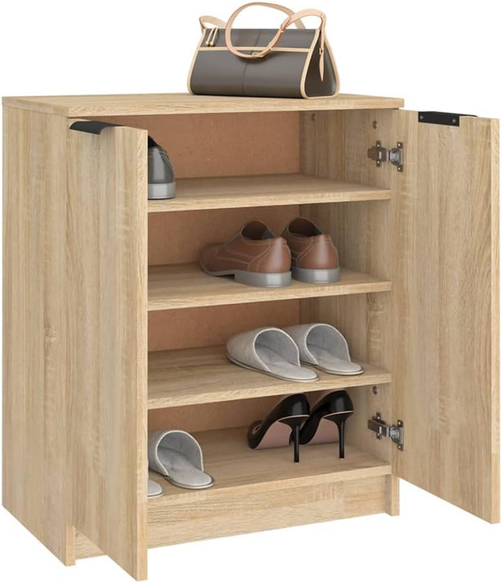 INLIFE Schuhschrank Sonoma-Eiche 59x35x70 cm Holzwerkstoff,21.8kg,811424