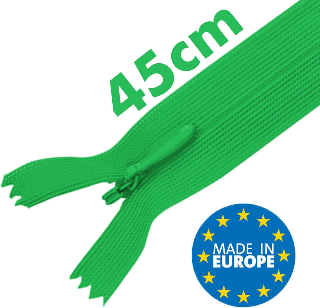 MARARDI [Packung 20 Unsichtbaren Reissverschlüssen [Grün] Nylon [45 cm] Nähen und Basteln zum Kleidu