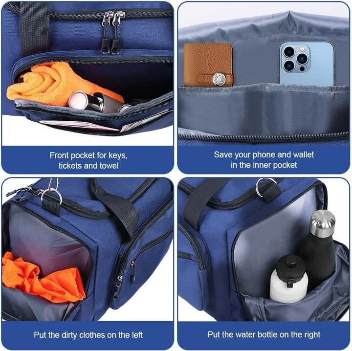 OSDUE Sporttasche & Reisetasche für Damen und Herren, mit Schuhfach, 35L Reisetasche, Sport Bag, Han