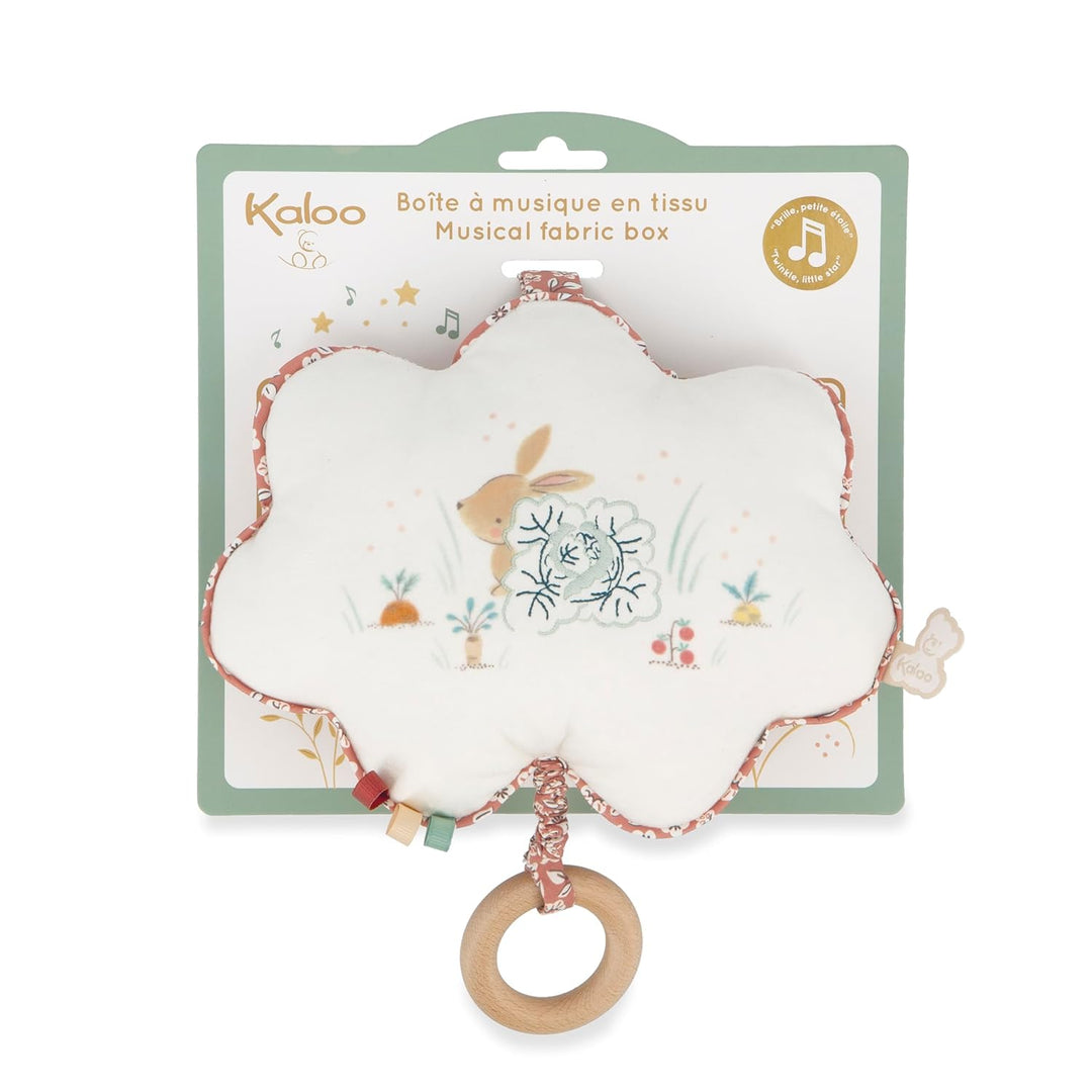 Kaloo - Petites Chansons - Spieldose aus Stoff und Holz - Musikalisches Kissen 15 cm - Kinderlied „M