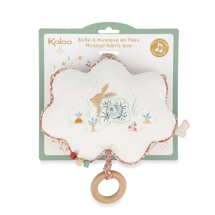 Kaloo - Petites Chansons - Spieldose aus Stoff und Holz - Musikalisches Kissen 15 cm - Kinderlied „M