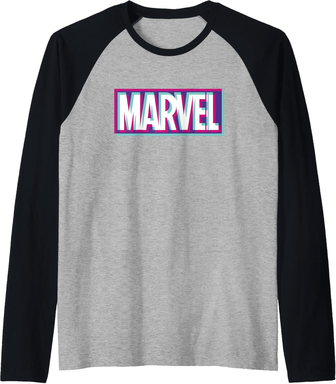 Marvel Glitch Logo Purple Raglan