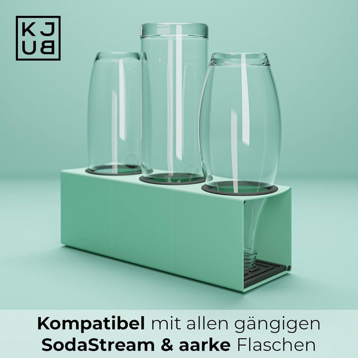 KJUB Flaschenhalter kompatibel für Flaschen von SodaStream, Aarke, AirUp UVM.| Zum Trocknen &amp; zur Au