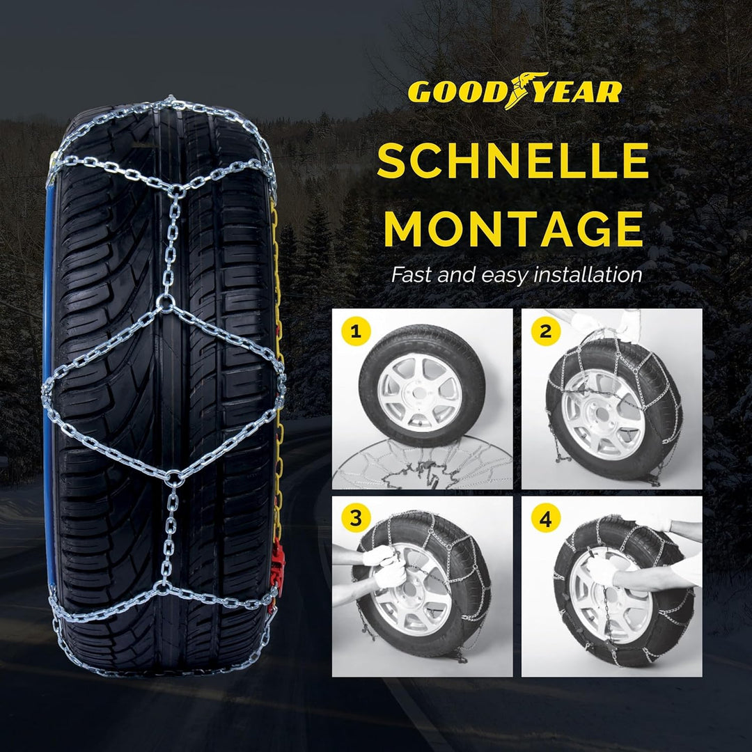 Goodyear 77913: "G9" Schneeketten, 9 mm, Grösse 120, Zertifizierung TUV und ÖNORM, 120