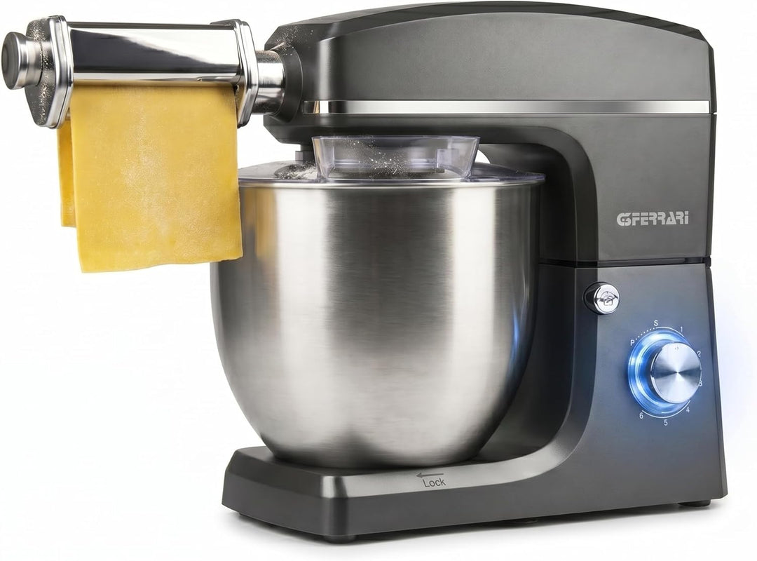G3Ferrari Knetmaschine Planetaria G20113, 1500 W, 10 Liter, Edelstahl, 6 Geschwindigkeiten, Rostfrei