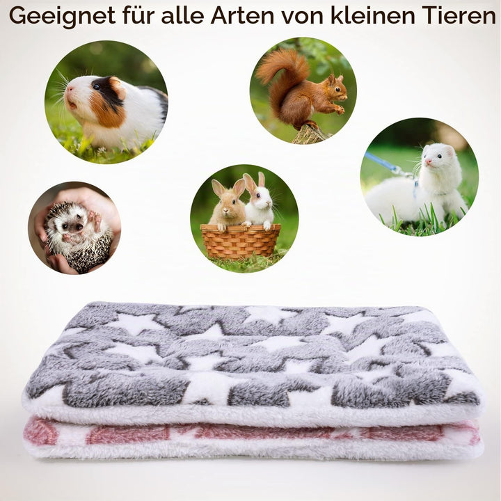 MICOOYO Kleintier-Bettmatte, Flauschiges Fleece, Kaninchenbett, Haustierunterlage, Matte für Kaninch