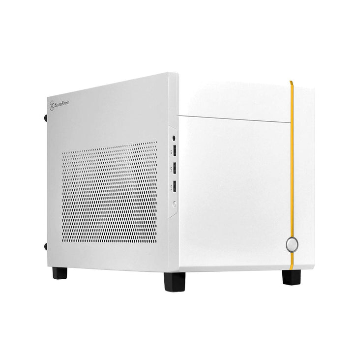 SilverStone Technology SUGO 14, Weiss, Mini-ITX-Würfelchassis, Unterstützt Grafikkarten in voller Lä