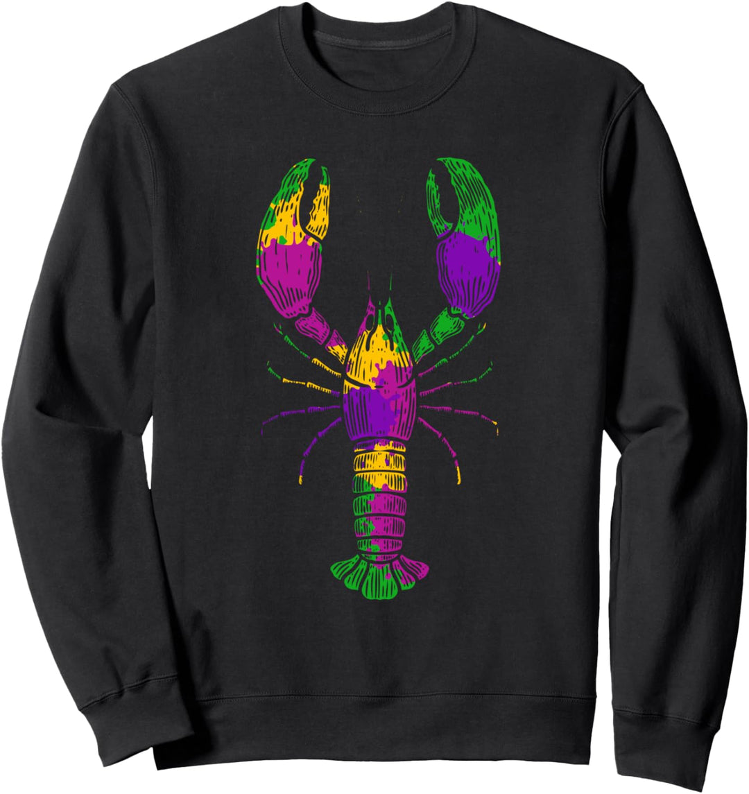 Bunter Flusskrebs Kunst Meeresfrüchte Krabbe Humor Sweatshirt