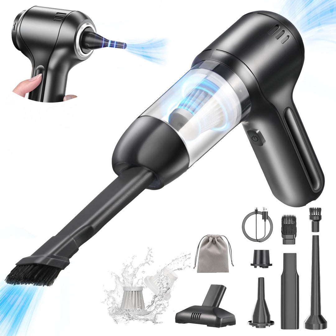 Handstaubsauger Akku,15000PA 3-in-1 Handstaubsauger mit bürstenlosem Motor Luftstaub & Luftgebläse &