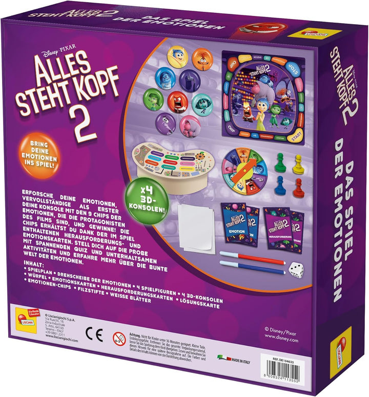 Lisciani - Alles Steht Kopf 2 – Das Spiel Der Emotionen - Pädagogisches Spiel Ab 4 Jahren - Emotione