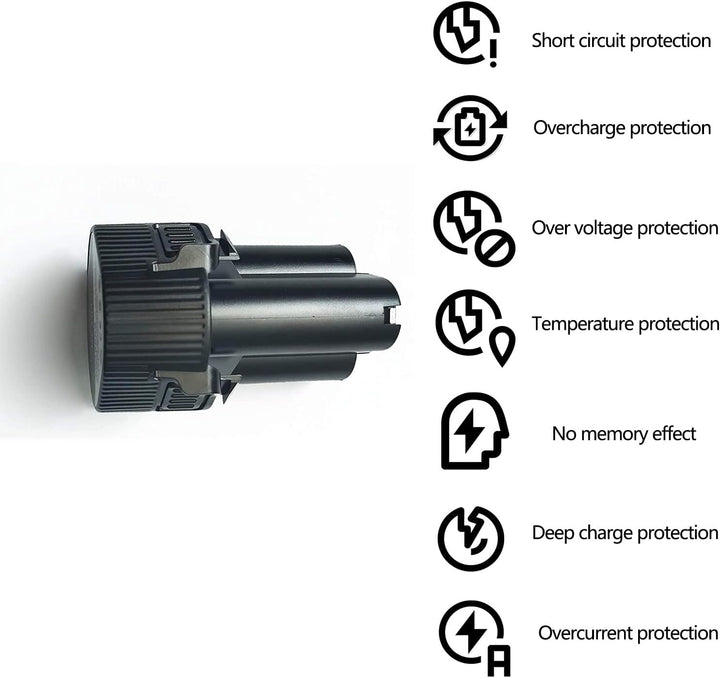 FengWings® BL1013 10.8V 1.5Ah Ersetzen für Makita, mit 10.8V DC10WA Ladegerät Kompatibel mit Makita