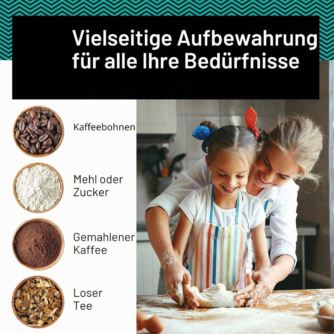 Coffee Gator Kaffeedose Edelstahl, Luftdicht Vorratsdose mit Deckel, Datum Tracker, CO2-Freigabevent