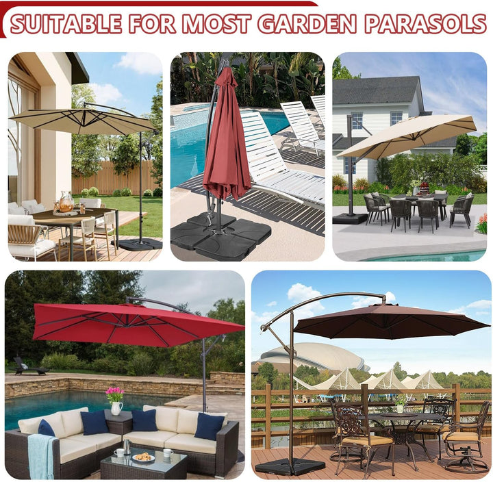 LAMUNI Ampelschirm Abdeckung für 4m Sonnenschirme, Wasserdicht Ampelschirm Schutzhülle für Sonnensch