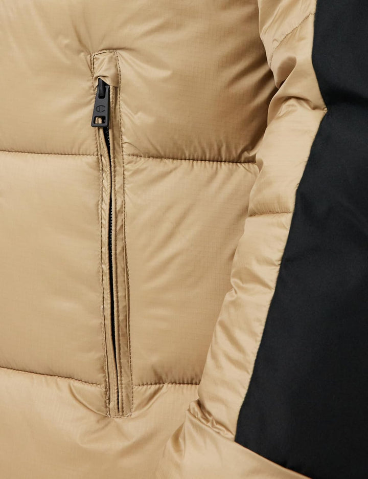 Champion Herren Legacy Outdoor Colorblock Hooded Gepolsterte Jacke S Off White/Nero, S Off White/Ner