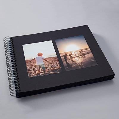 Semikolon 352963 Spiral Album Maxi Mucho – 34,5x30 cm – Fotoalbum, 90 Seiten schwarz, Fotobuch, burg