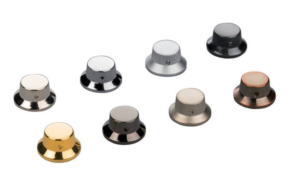 SCHALLER STRAT KNOB - CHROME - INSIDE 6.0mm Poti-Knopf für E-Gitarren - 3 Stück 15010200